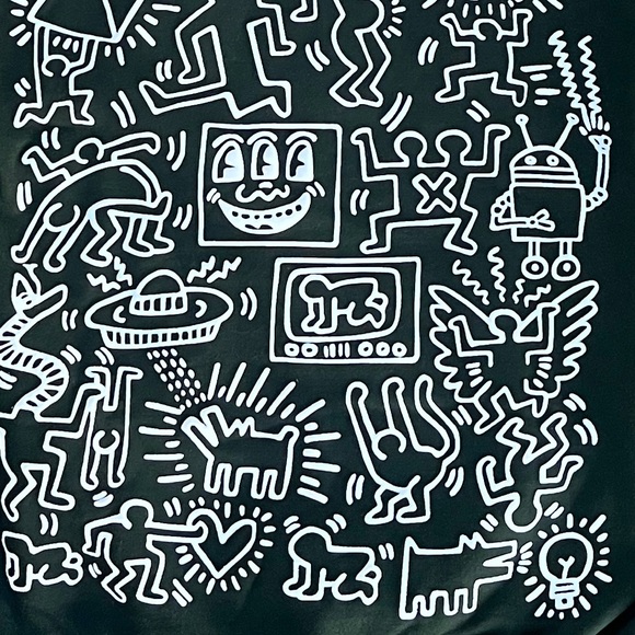 Keith Haring Puff Icons Hoodie Sweatshirt Urban Outfitters NWOT Heart - Picture 7 of 10